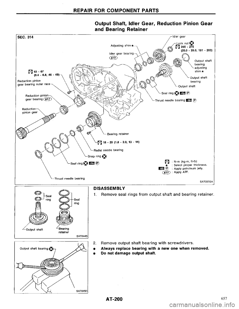 NISSAN PRIMERA 1996  Service Repair Manual 657 