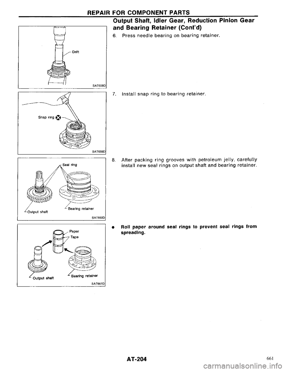 NISSAN PRIMERA 1996  Service Repair Manual 661 