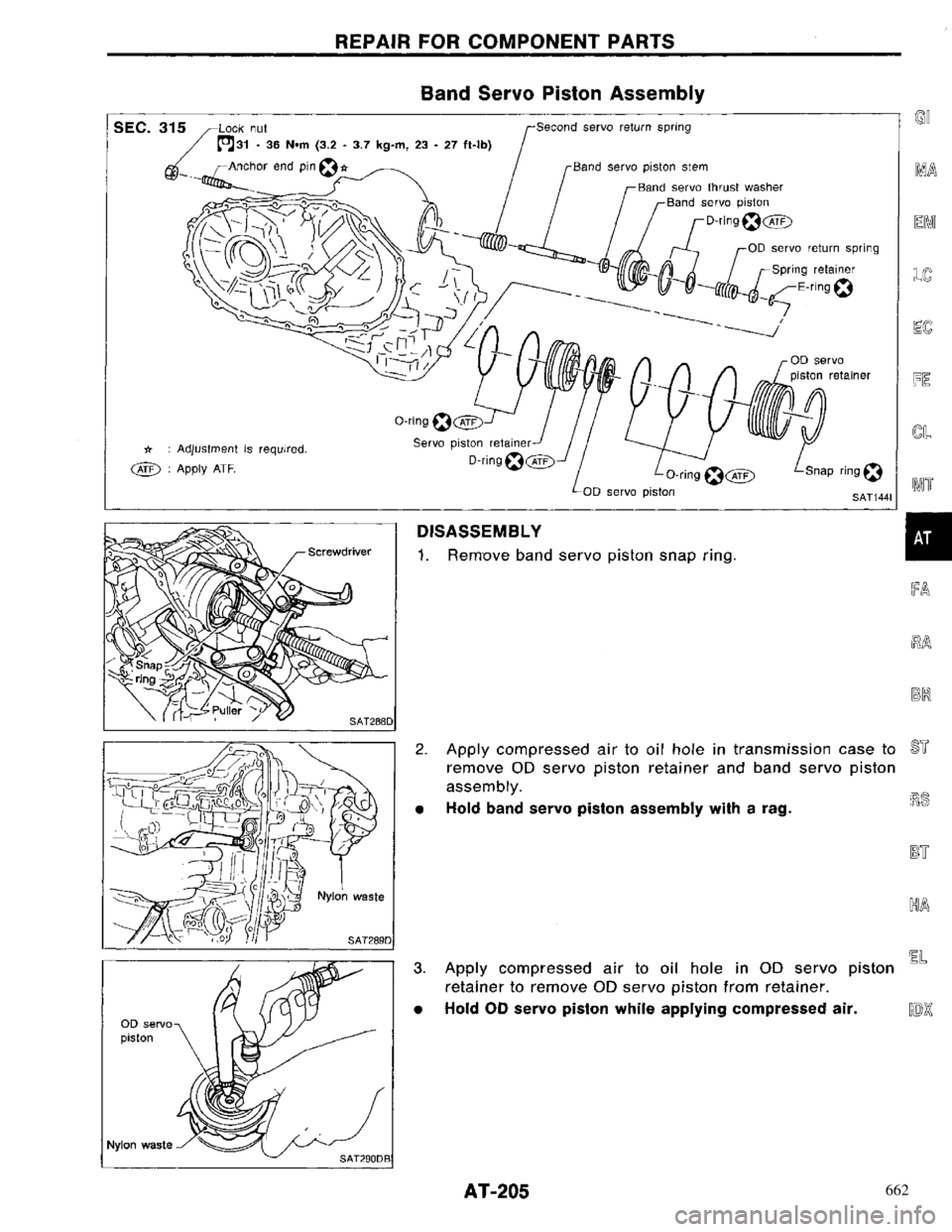 NISSAN PRIMERA 1996  Service Repair Manual 662 