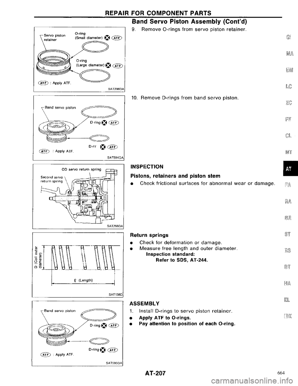 NISSAN PRIMERA 1996  Service Repair Manual 664 
