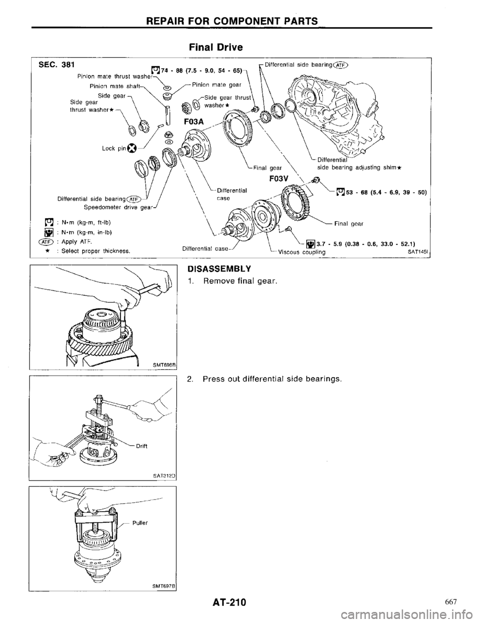 NISSAN PRIMERA 1996  Service Repair Manual 667 