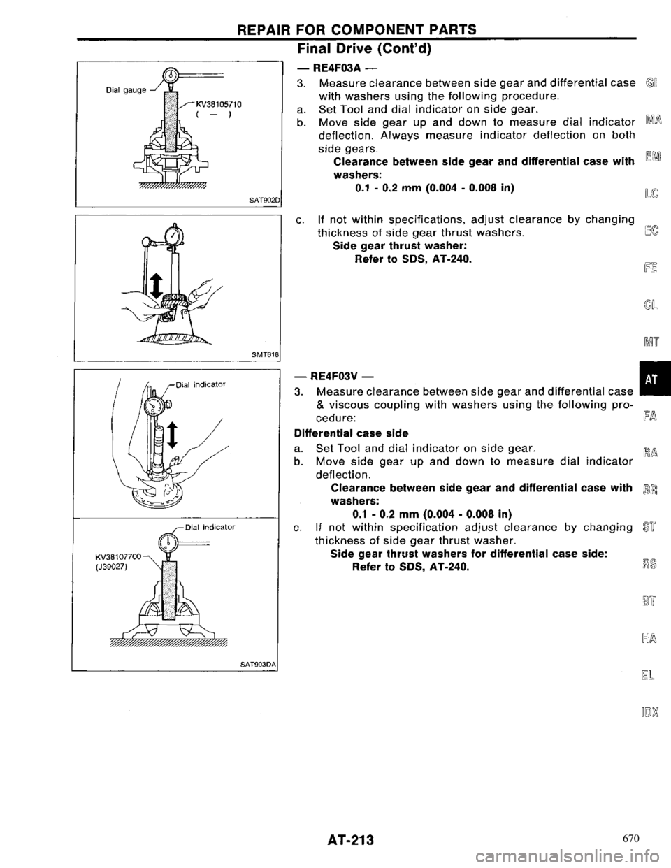 NISSAN PRIMERA 1996  Service Repair Manual 670 