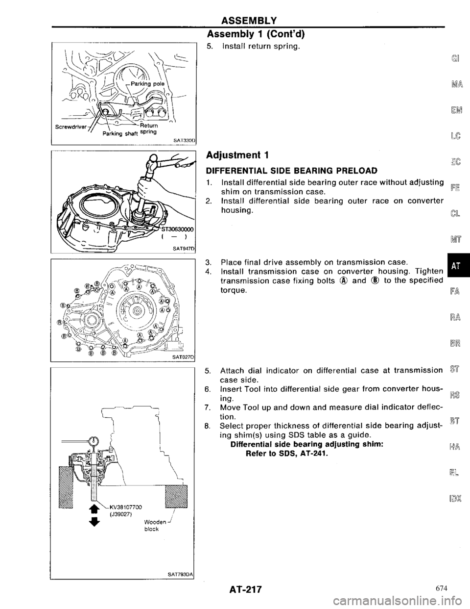 NISSAN PRIMERA 1996  Service Repair Manual 674 