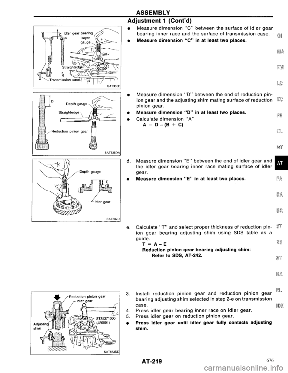 NISSAN PRIMERA 1996  Service Repair Manual 676 