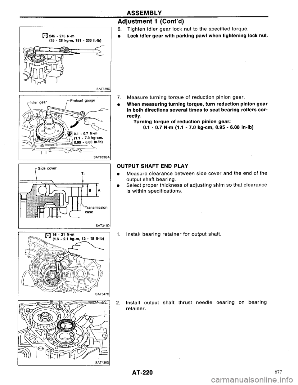 NISSAN PRIMERA 1996  Service Repair Manual 677 