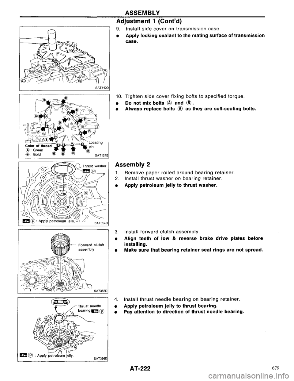 NISSAN PRIMERA 1996  Service Repair Manual 679 