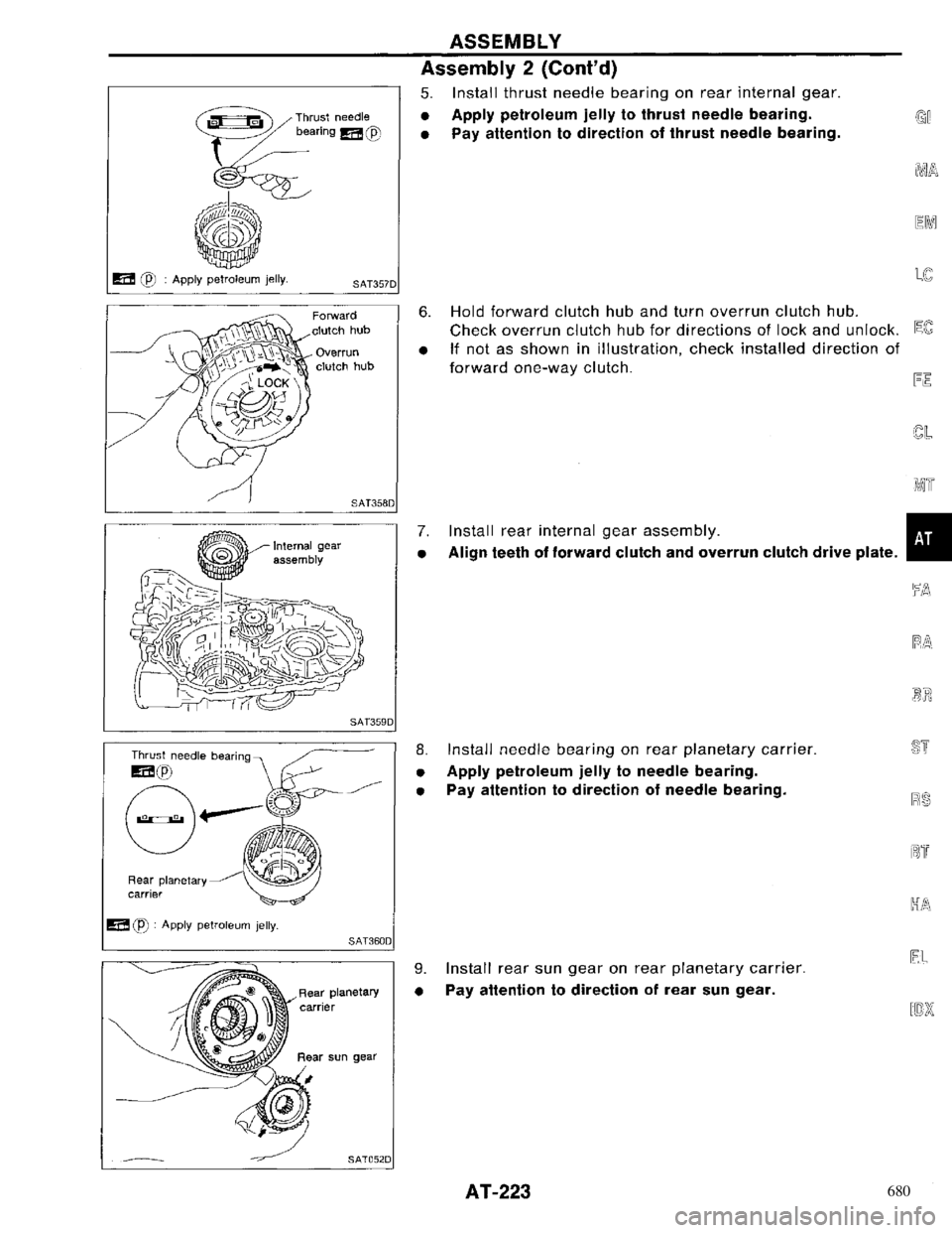 NISSAN PRIMERA 1996  Service Repair Manual 680 