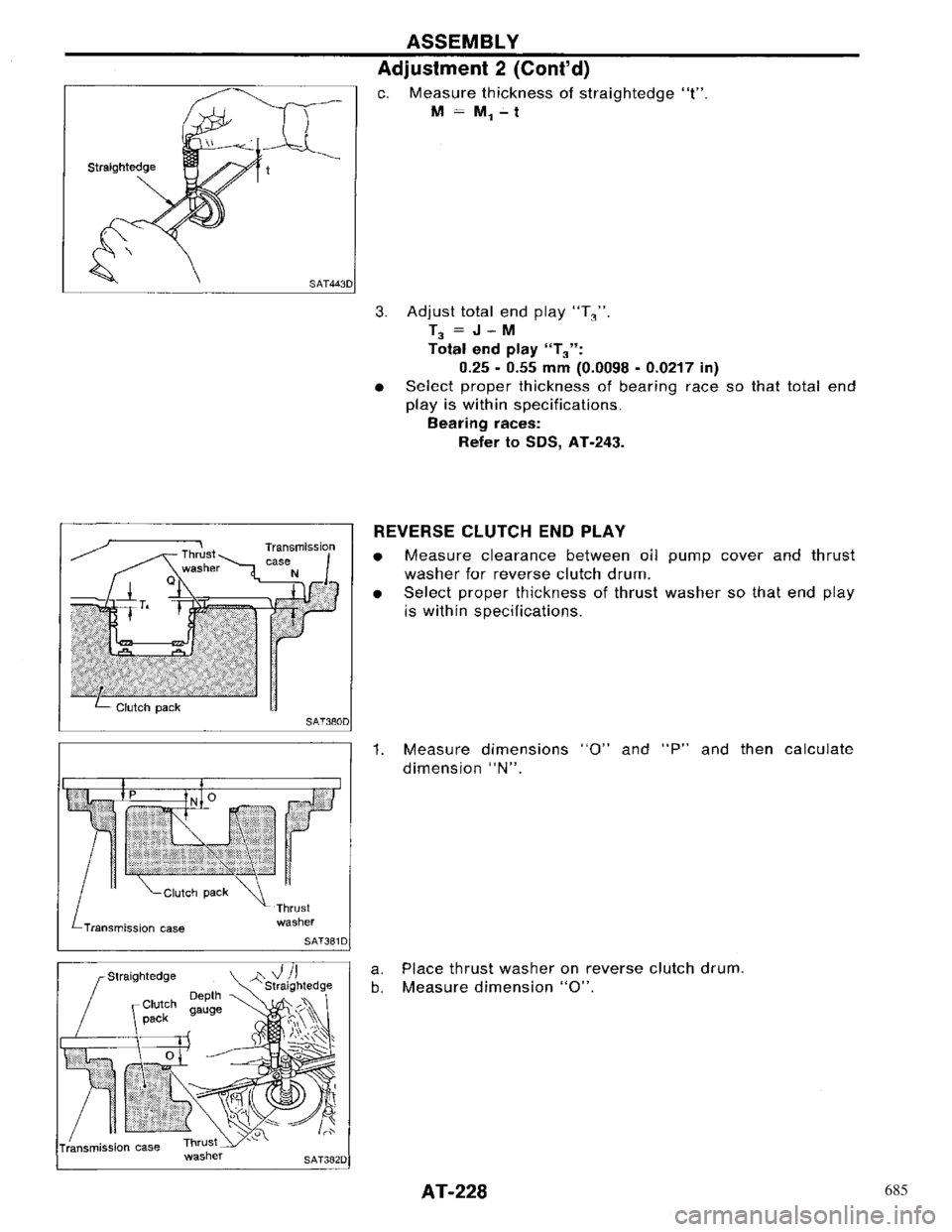 NISSAN PRIMERA 1996  Service Repair Manual 685 