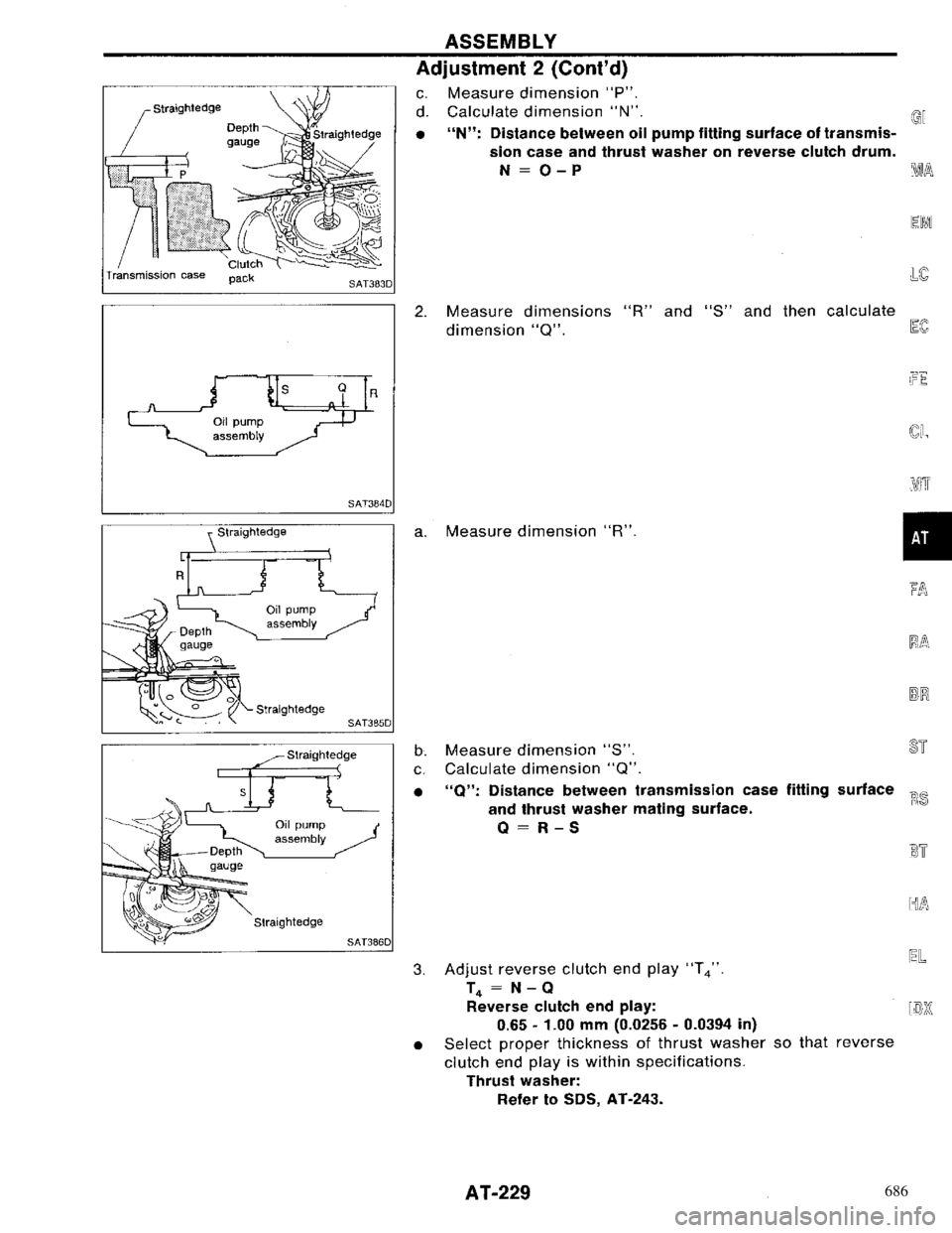 NISSAN PRIMERA 1996  Service Repair Manual 686 