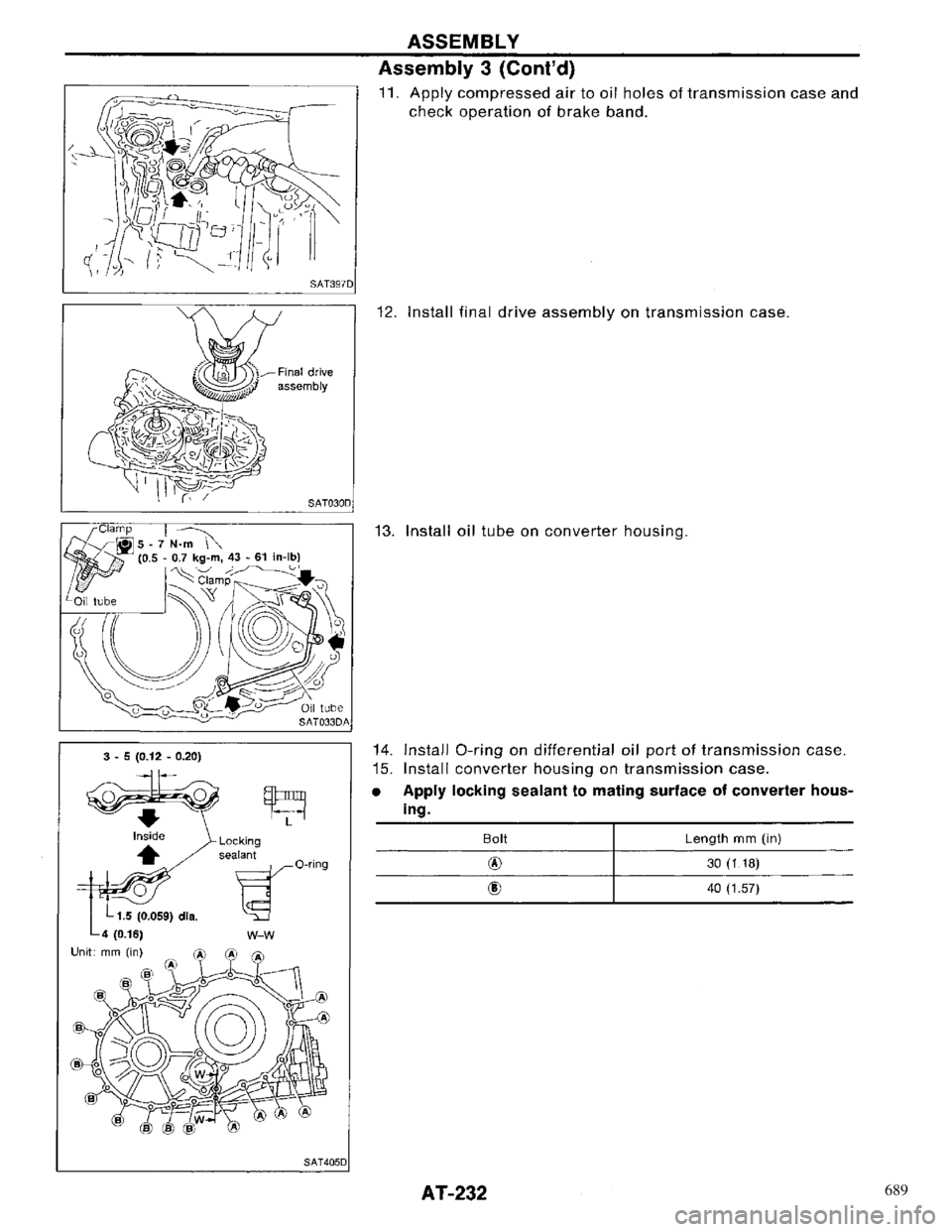 NISSAN PRIMERA 1996  Service Repair Manual 689 