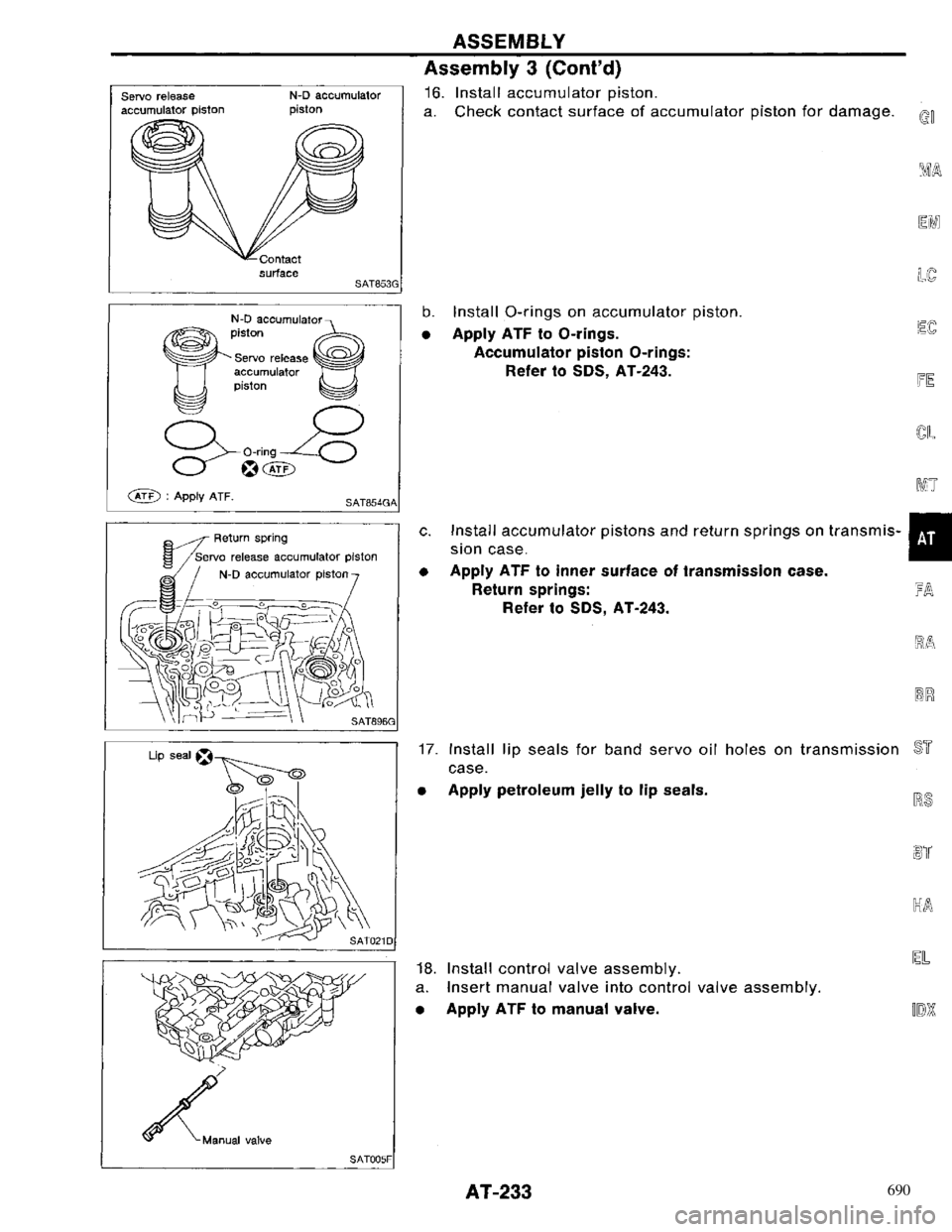 NISSAN PRIMERA 1996  Service Repair Manual 690 
