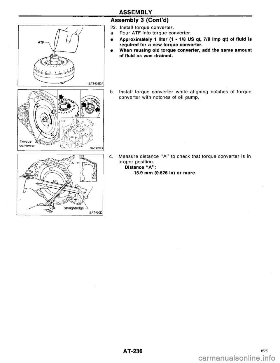 NISSAN PRIMERA 1996  Service Repair Manual 693 