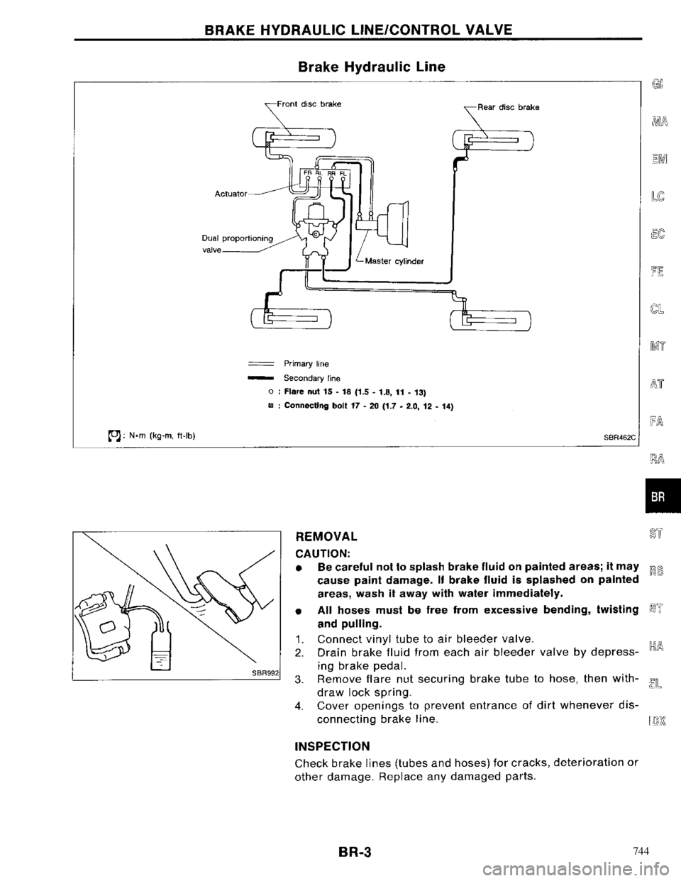 NISSAN PRIMERA 1996  Service Repair Manual 744 