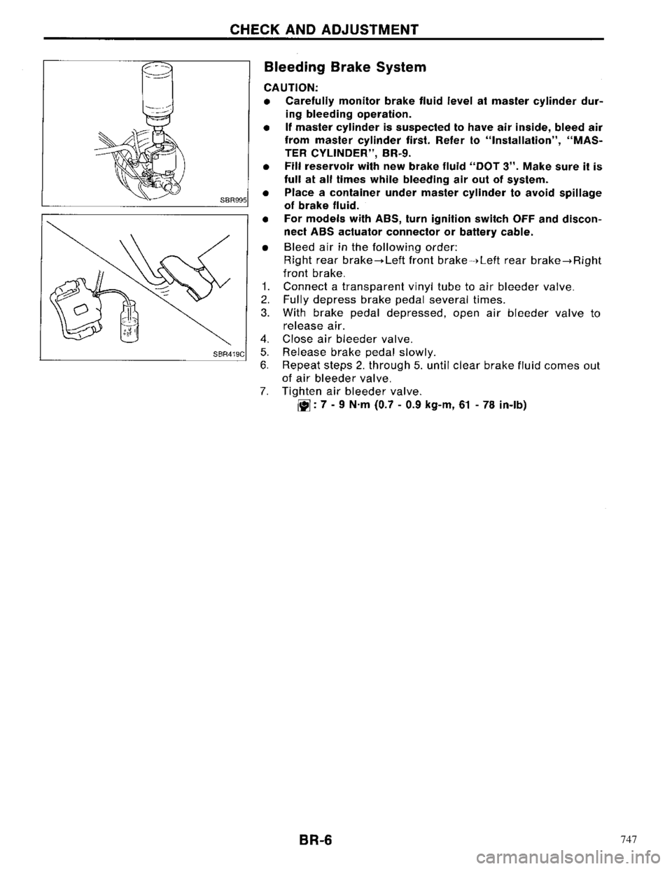 NISSAN PRIMERA 1996  Service Repair Manual 747 