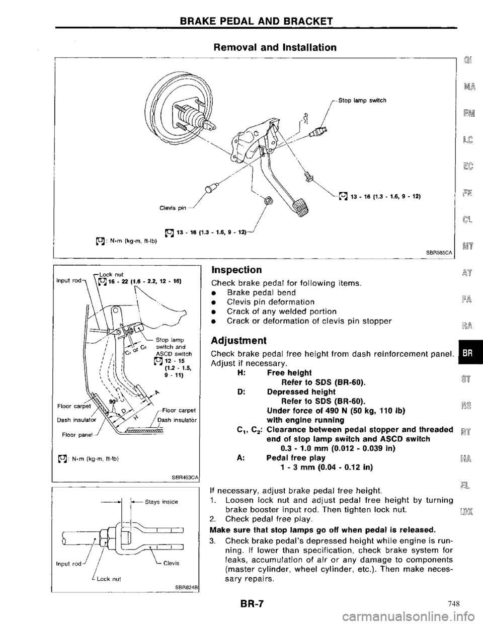 NISSAN PRIMERA 1996  Service Repair Manual 748 