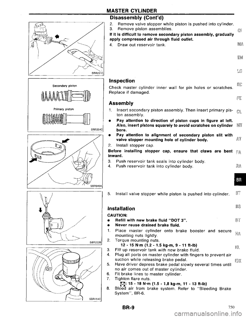 NISSAN PRIMERA 1996  Service Repair Manual 750 