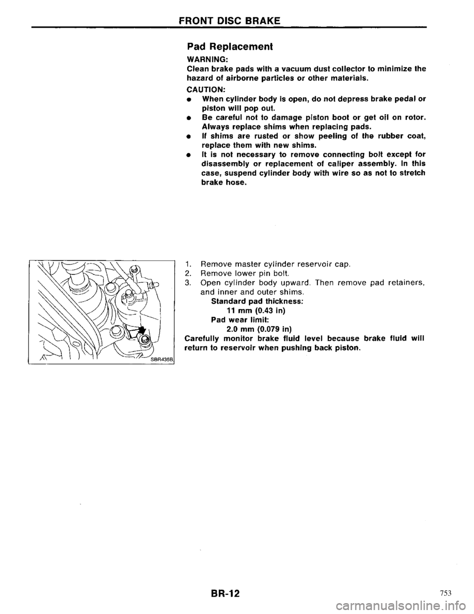 NISSAN PRIMERA 1996  Service Repair Manual 753 