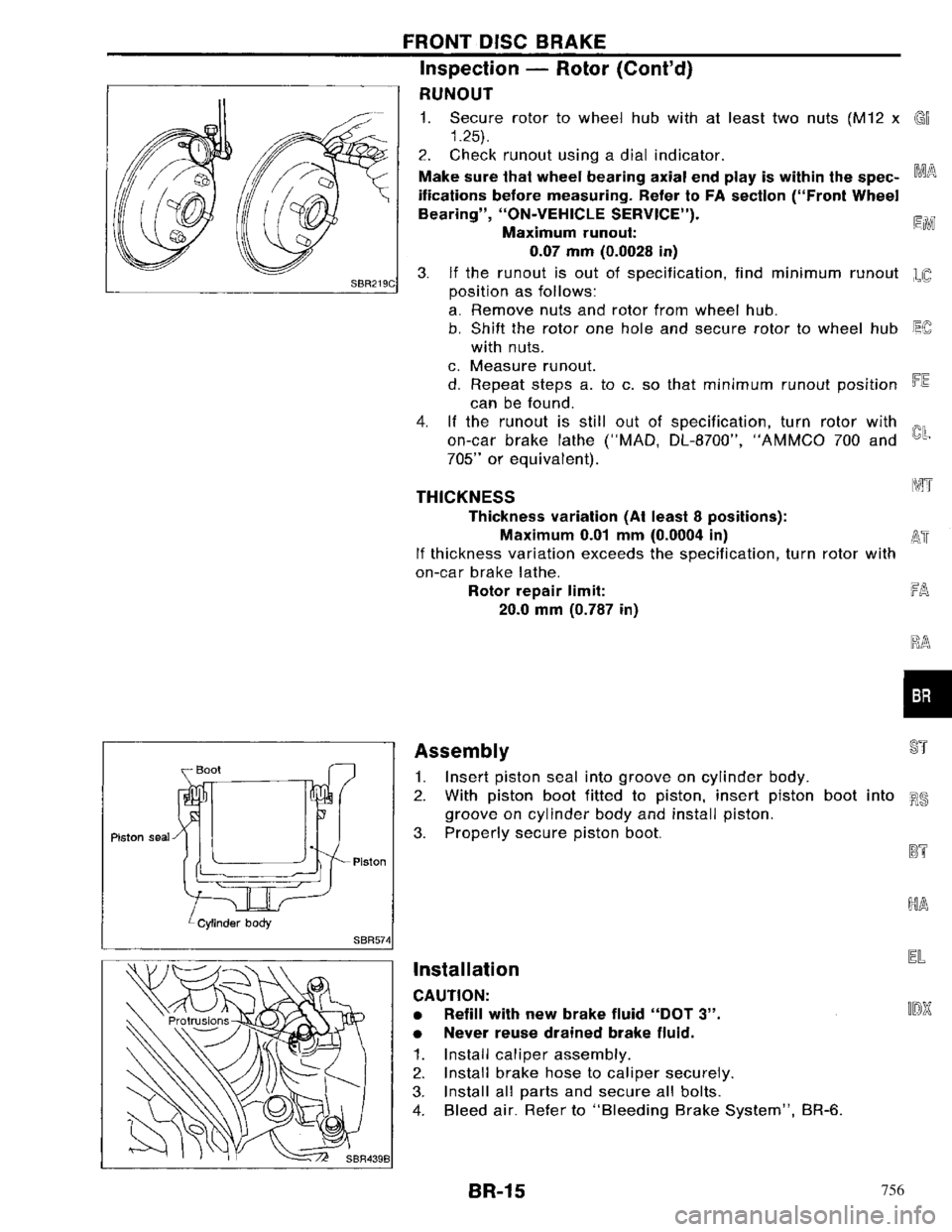 NISSAN PRIMERA 1996  Service Repair Manual 756 