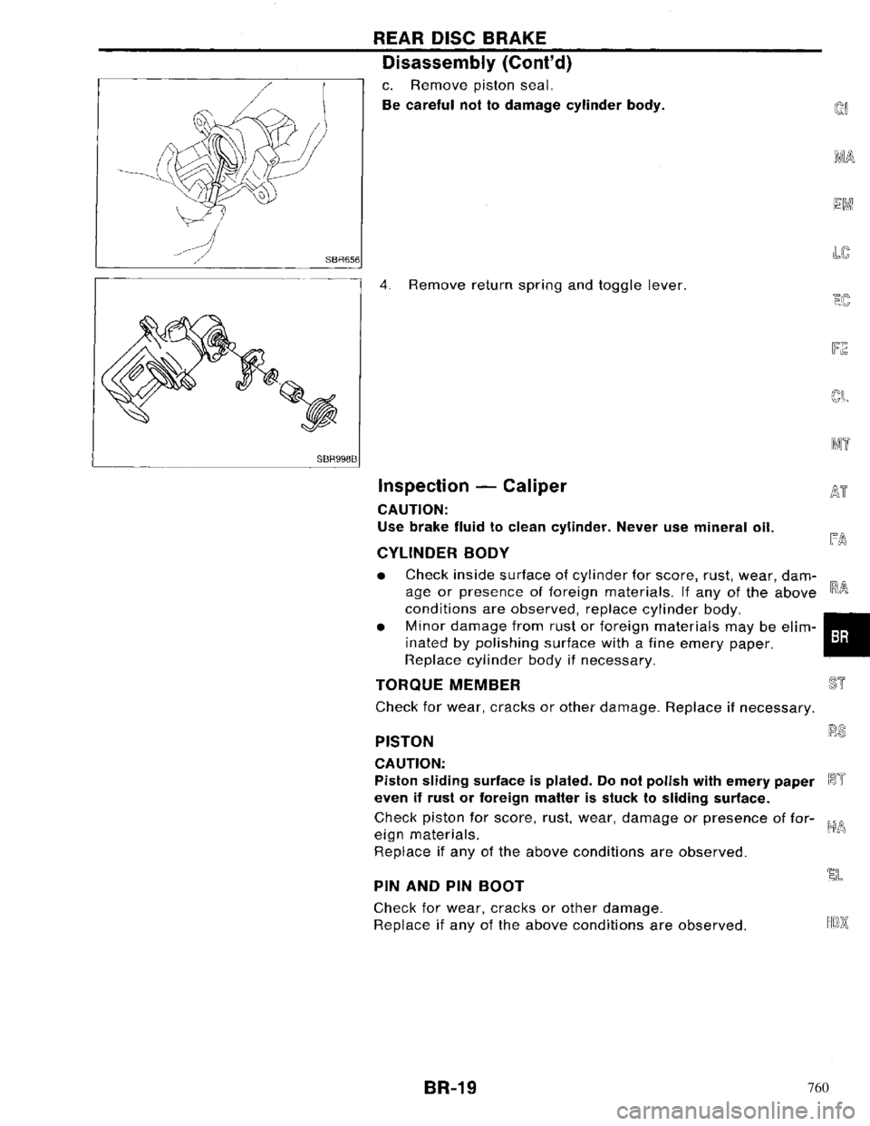 NISSAN PRIMERA 1996  Service Repair Manual 760 
