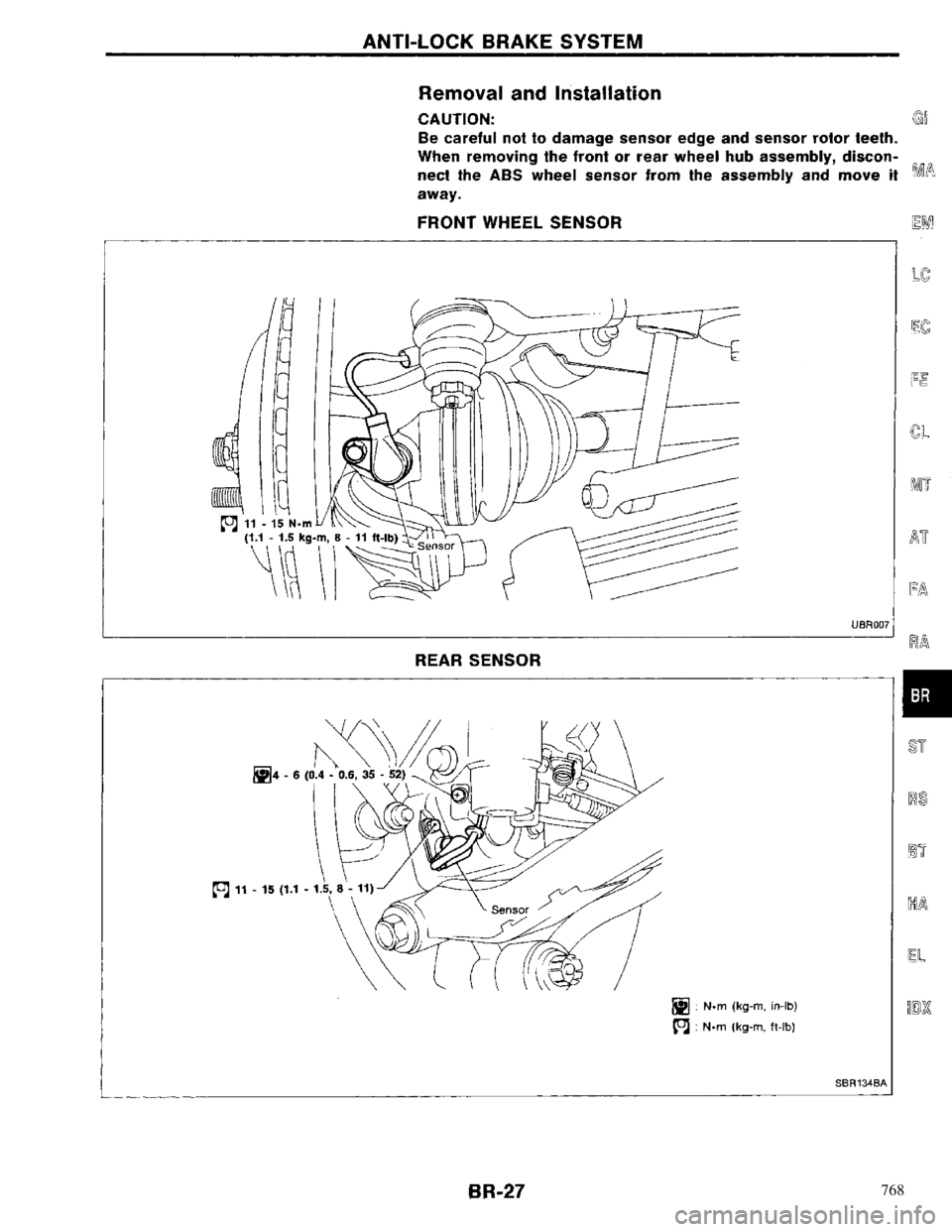 NISSAN PRIMERA 1996  Service Repair Manual 768 