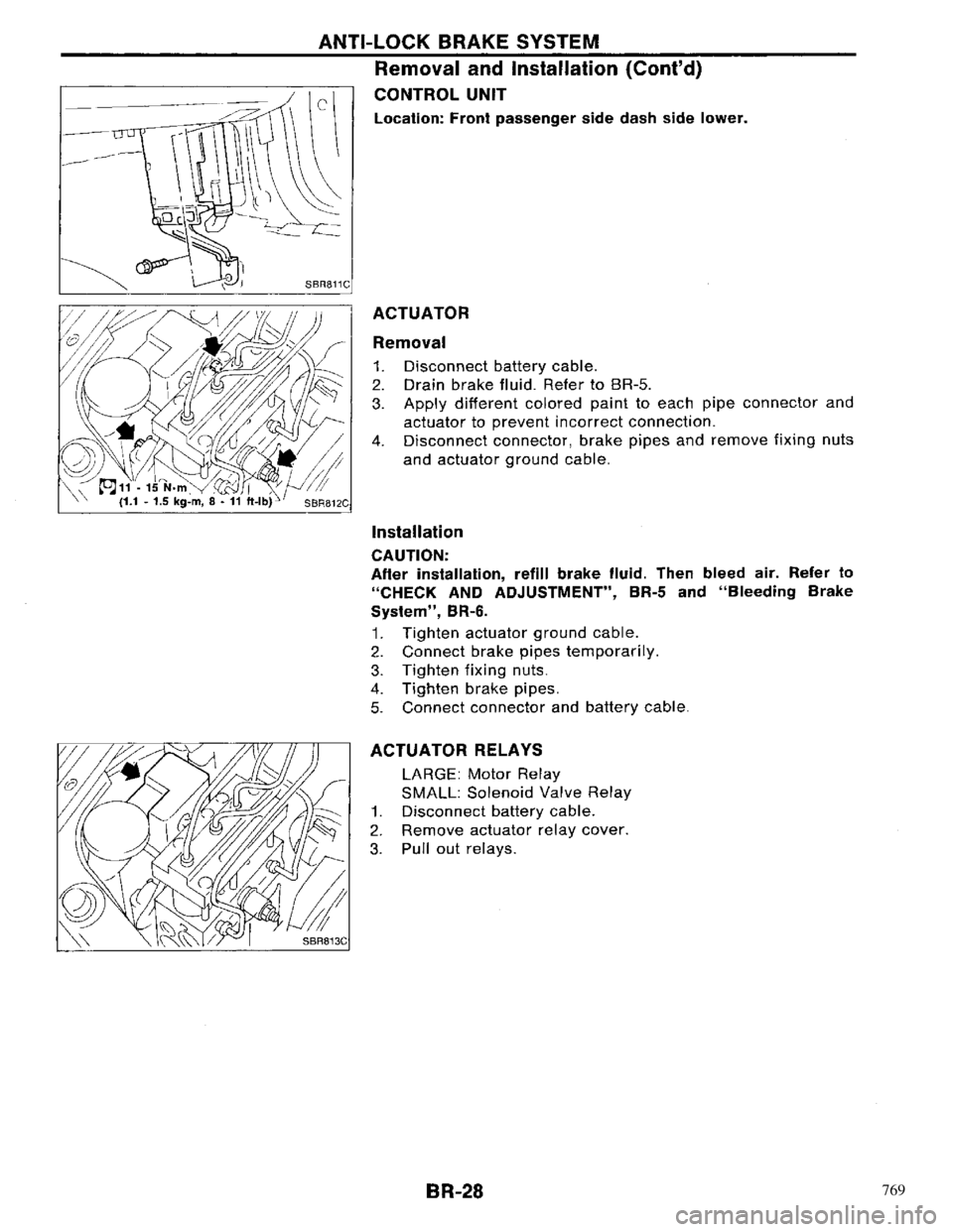 NISSAN PRIMERA 1996  Service Repair Manual 769 