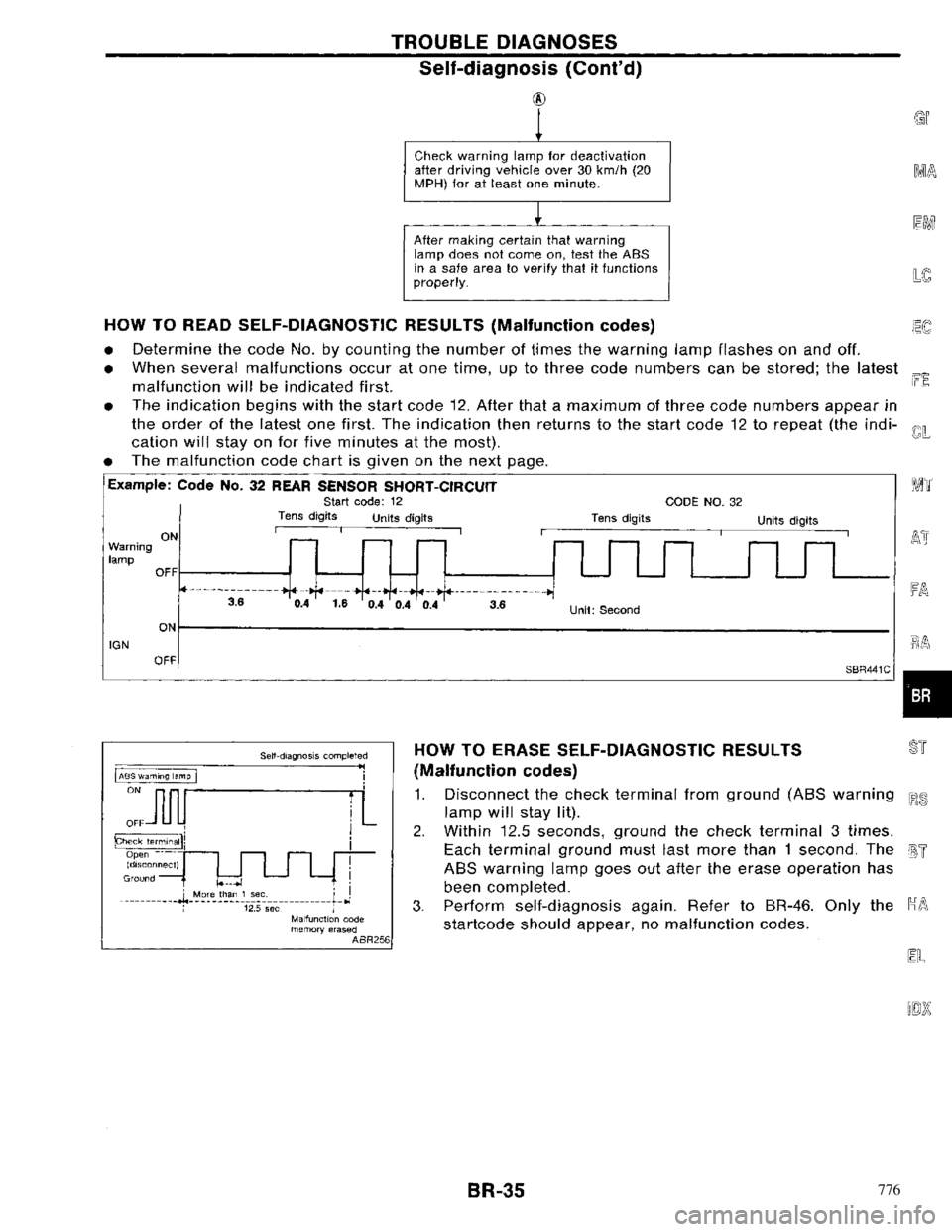 NISSAN PRIMERA 1996  Service Repair Manual 776 