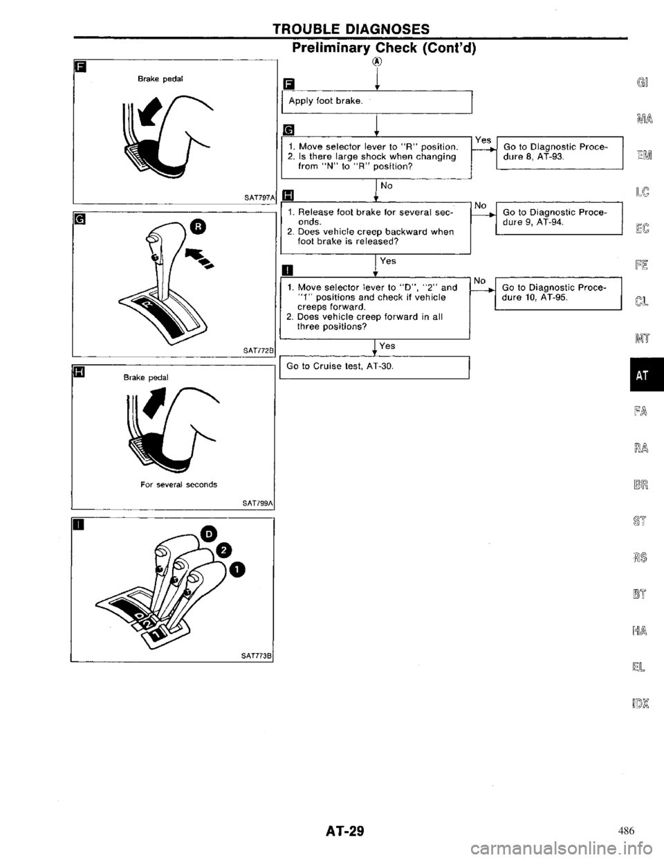 NISSAN PRIMERA 1996  Service Repair Manual 486 