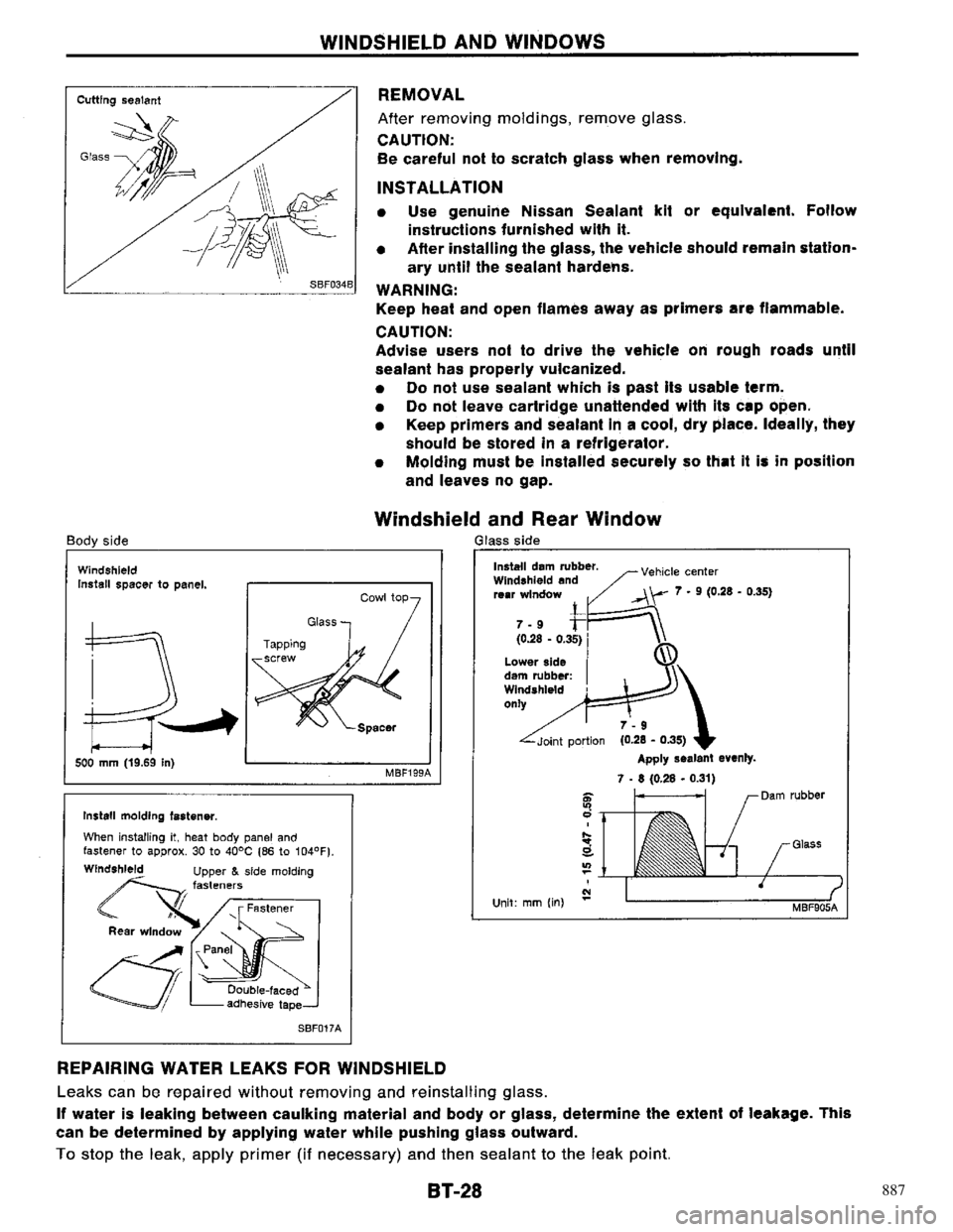 NISSAN PRIMERA 1996  Service Repair Manual 887 