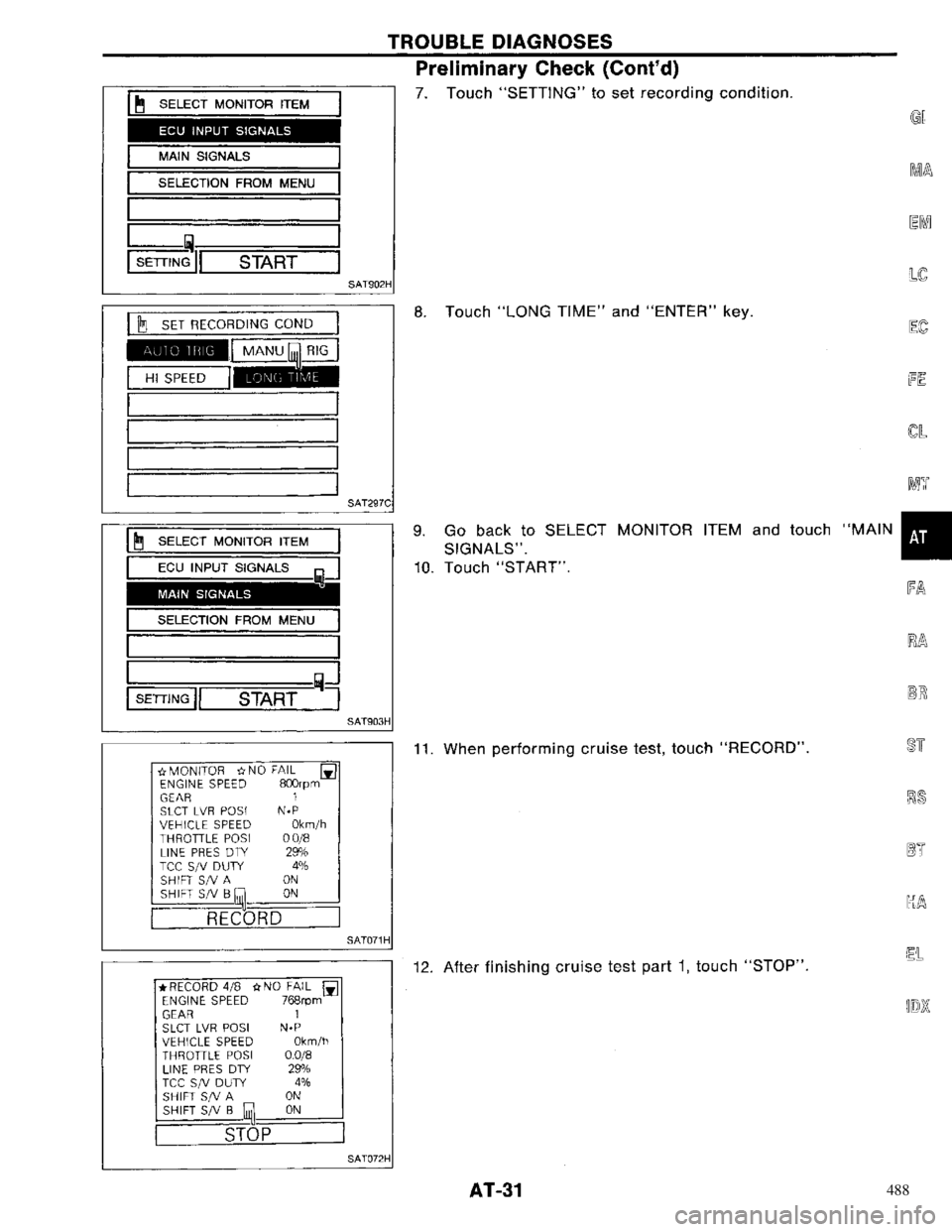 NISSAN PRIMERA 1996  Service Repair Manual 488 