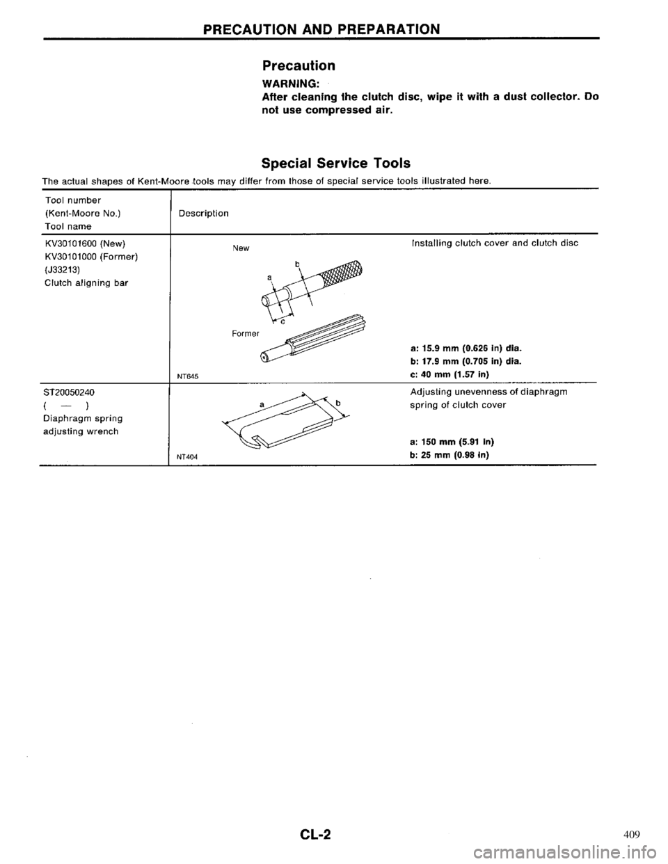 NISSAN PRIMERA 1996  Service Repair Manual 409 
