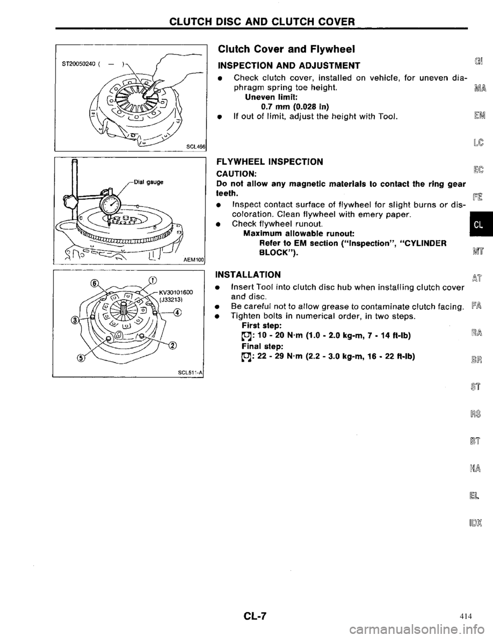 NISSAN PRIMERA 1996  Service Repair Manual 414 