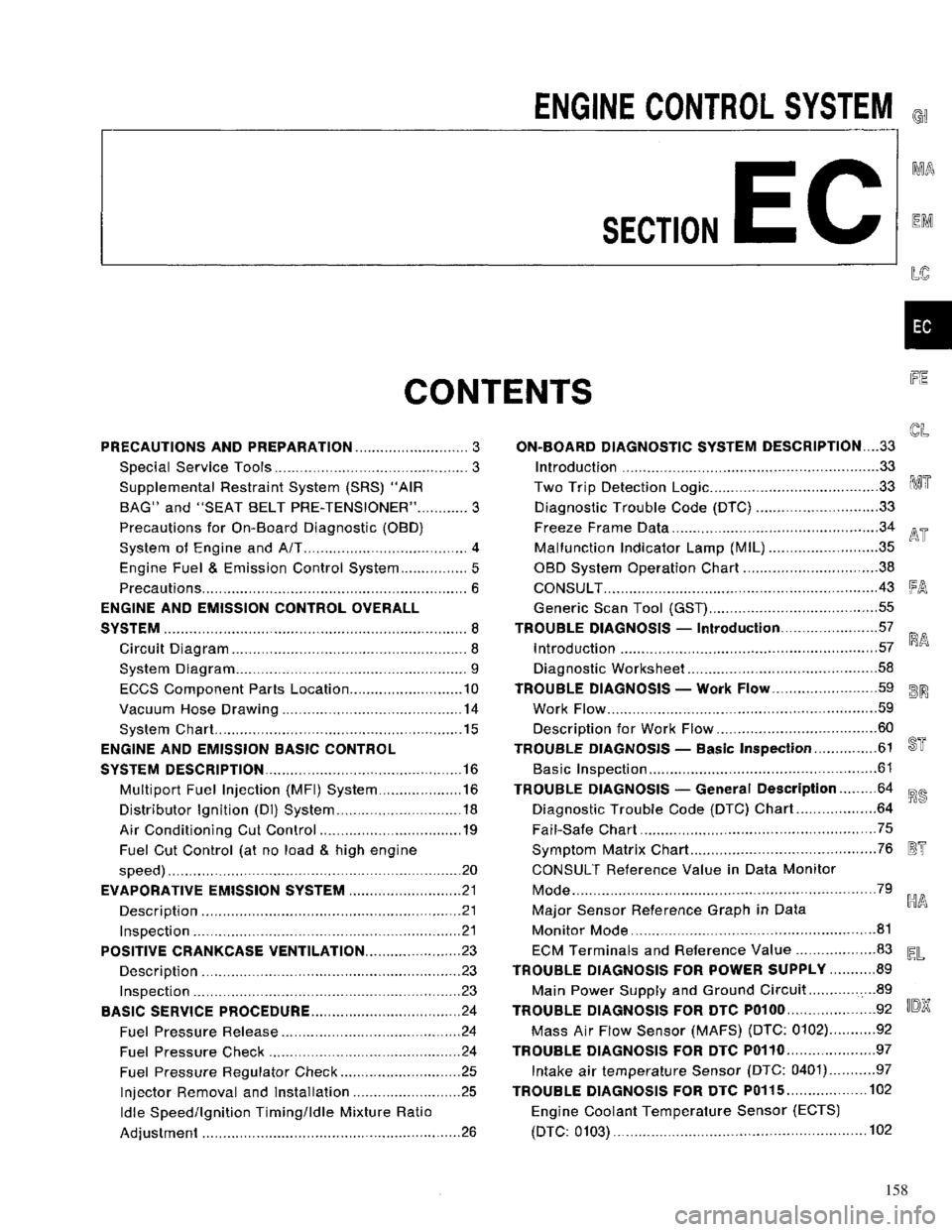NISSAN PRIMERA 1996  Service Repair Manual 158 