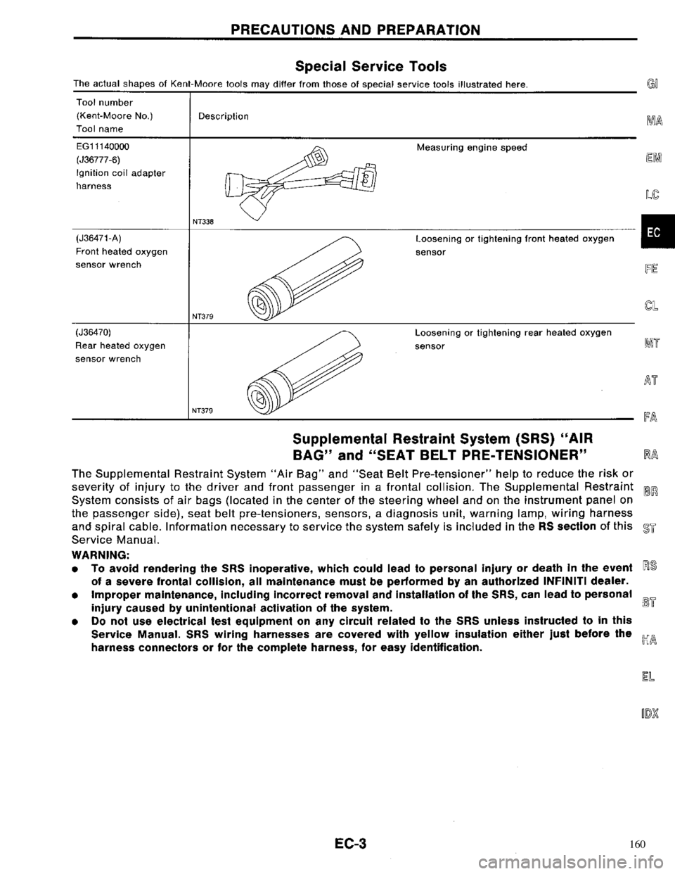 NISSAN PRIMERA 1996  Service Repair Manual 160 