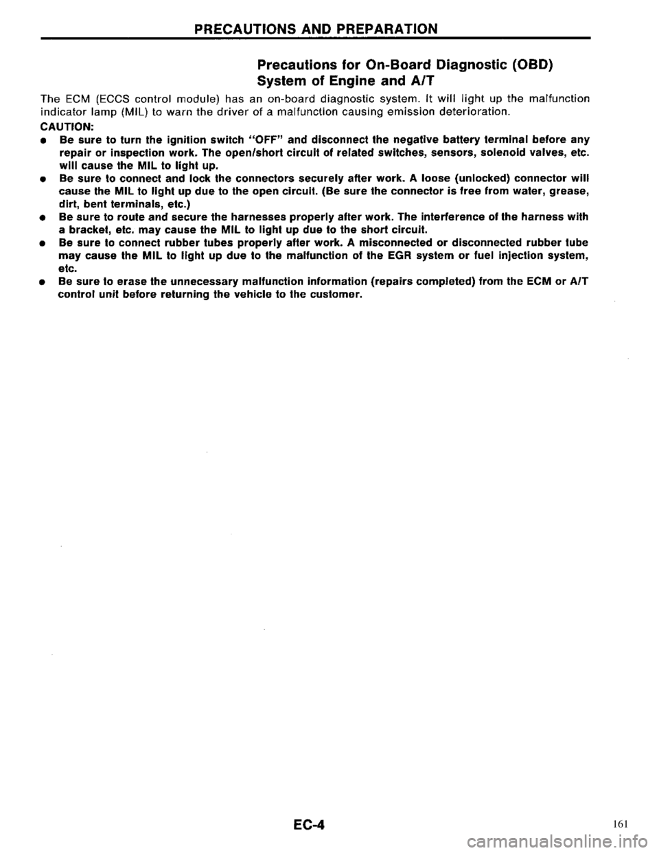 NISSAN PRIMERA 1996  Service Repair Manual 161 
