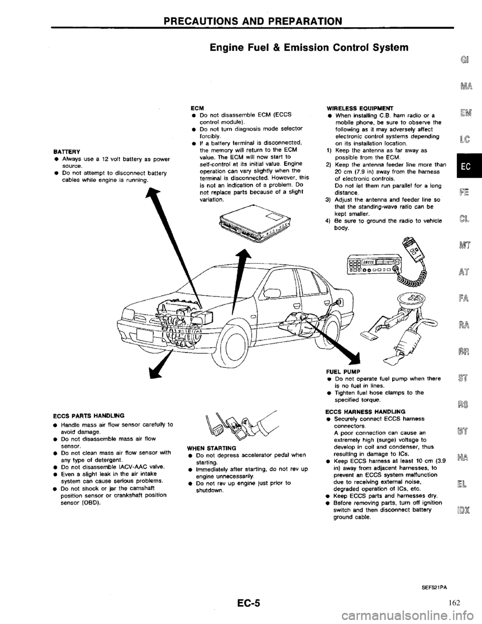 NISSAN PRIMERA 1996  Service Repair Manual 162 