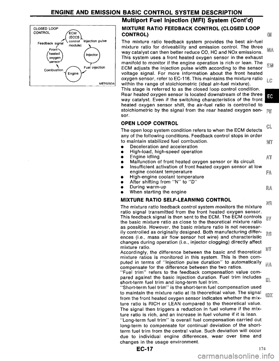 NISSAN PRIMERA 1996  Service Repair Manual 174 
