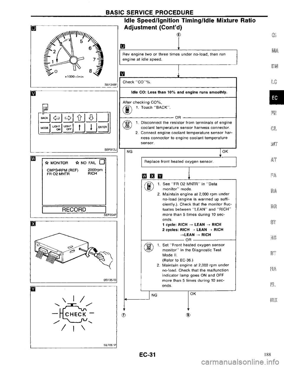 NISSAN PRIMERA 1996  Service Repair Manual 188 
