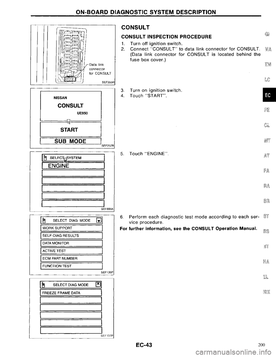 NISSAN PRIMERA 1996  Service Repair Manual 200 