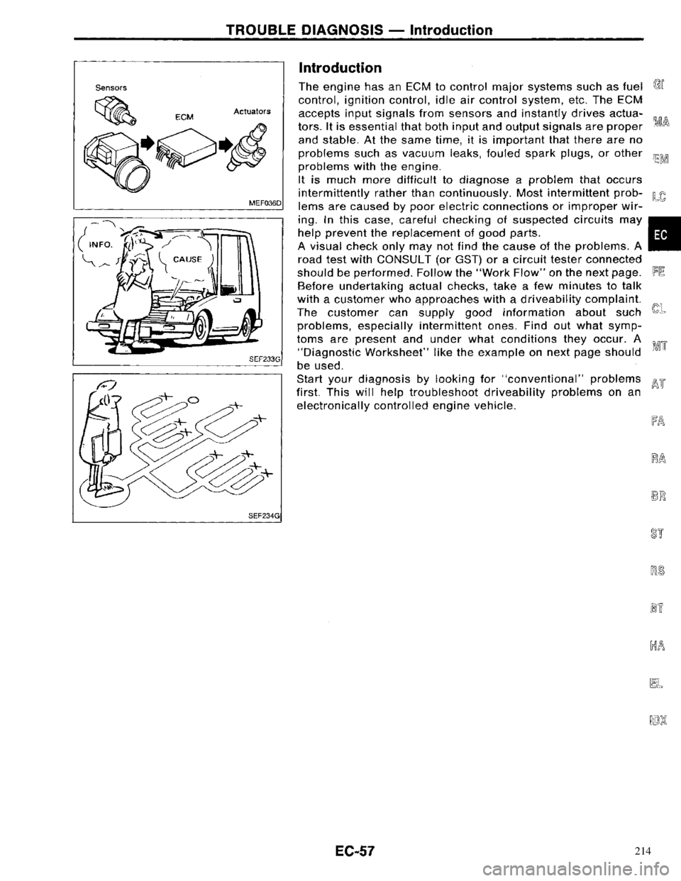 NISSAN PRIMERA 1996  Service Repair Manual 214 