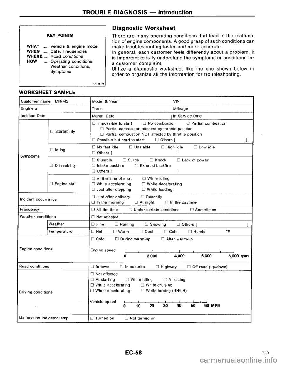 NISSAN PRIMERA 1996  Service Repair Manual 215 