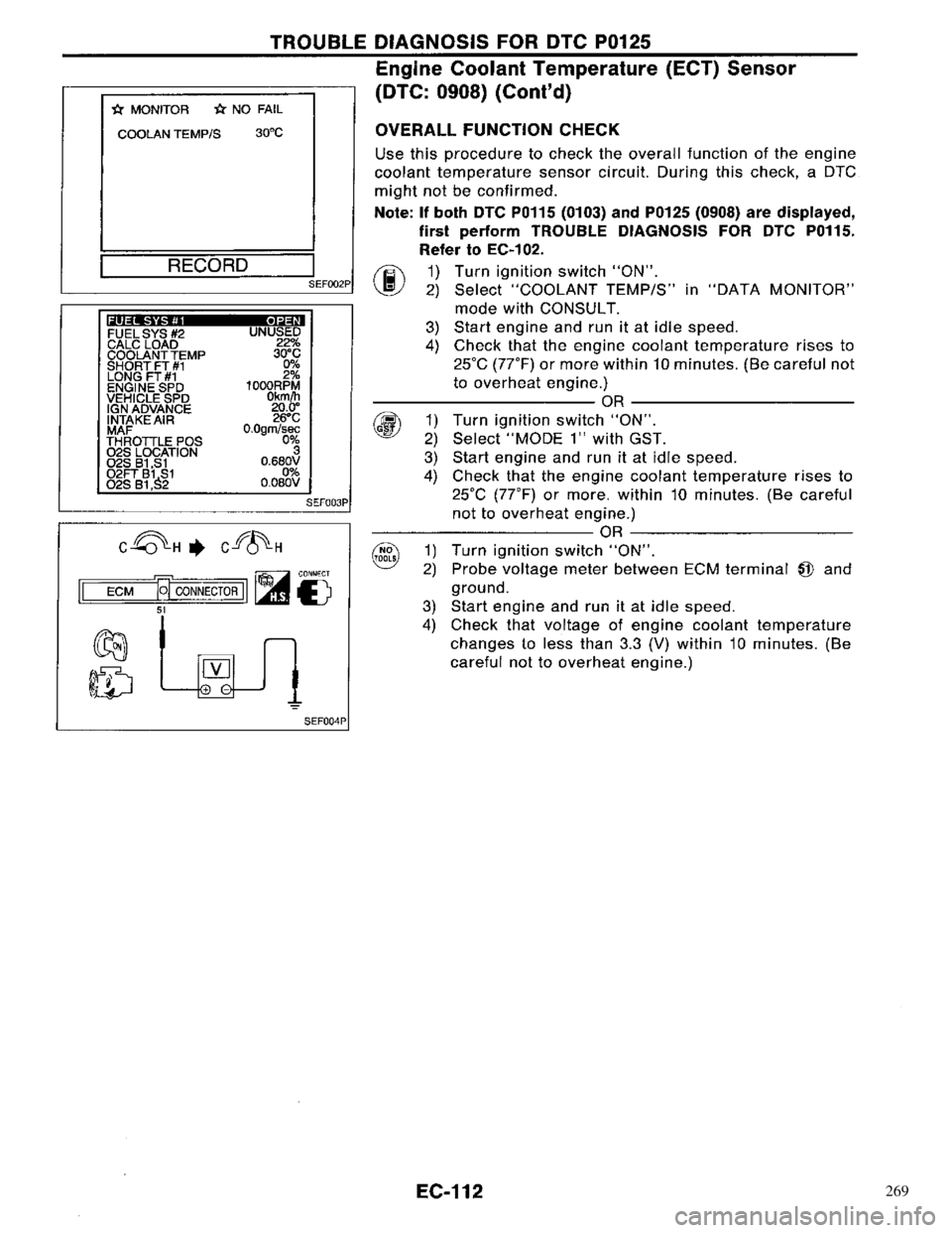 NISSAN PRIMERA 1996  Service Repair Manual 269 