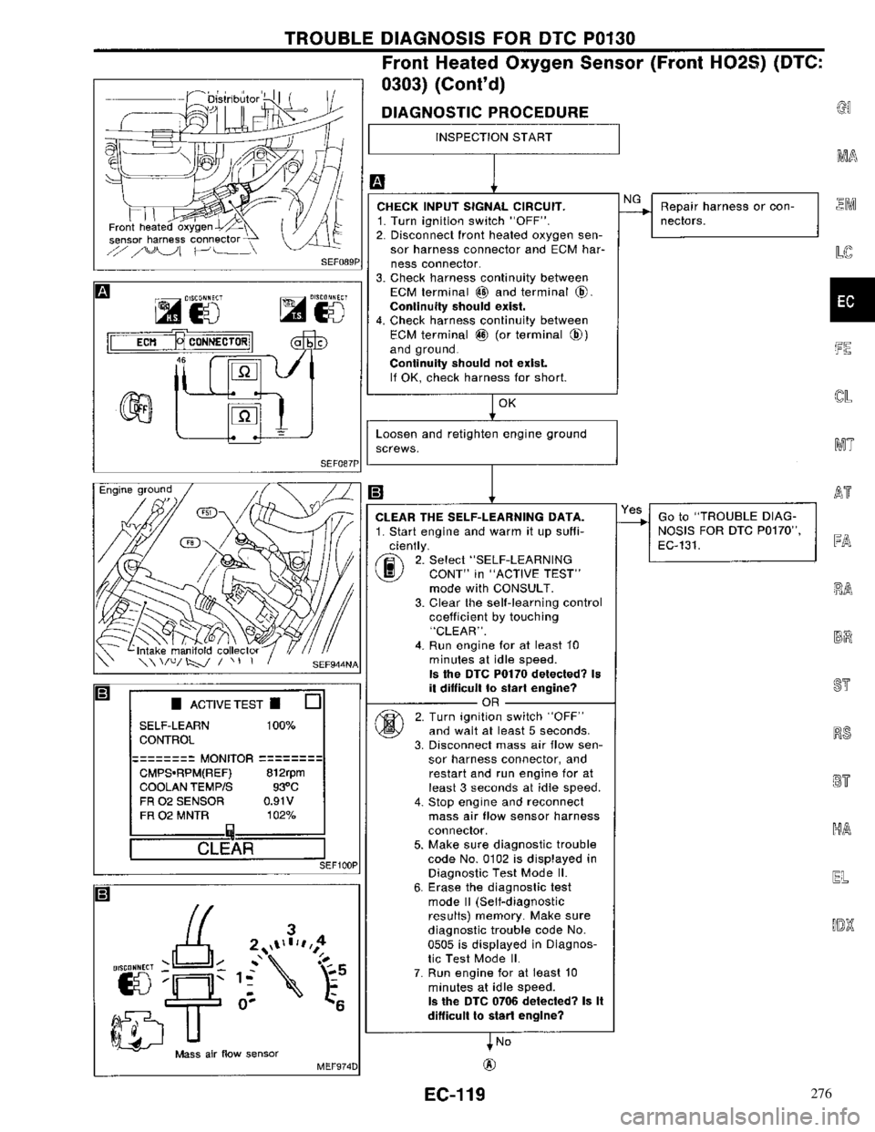 NISSAN PRIMERA 1996  Service Repair Manual 276 