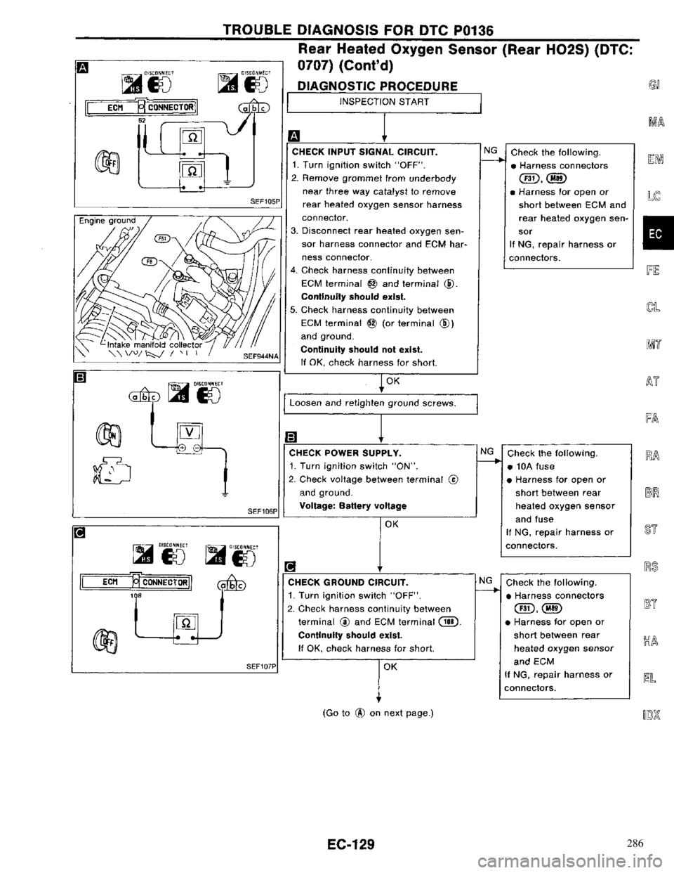 NISSAN PRIMERA 1996  Service Repair Manual 286 