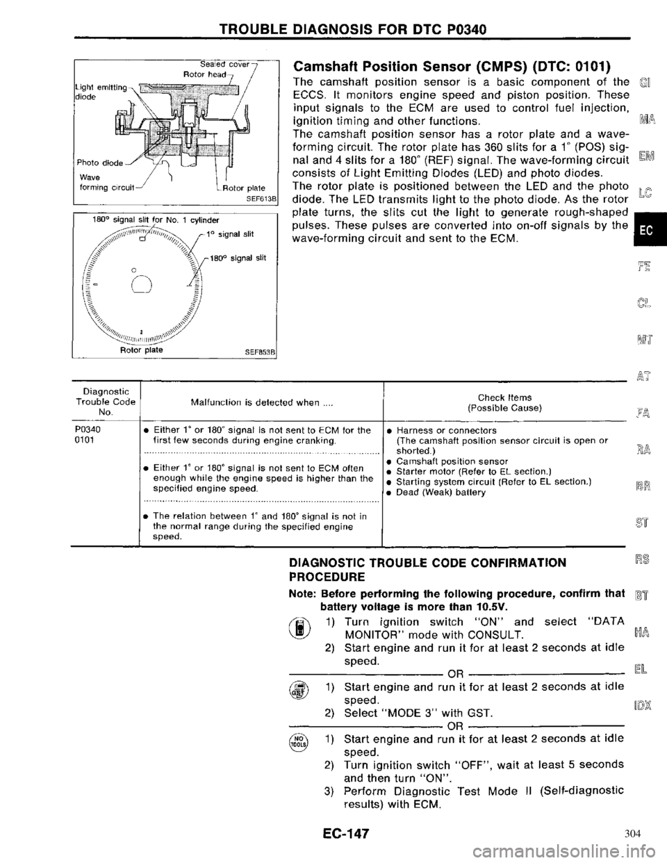 NISSAN PRIMERA 1996  Service Repair Manual 304 