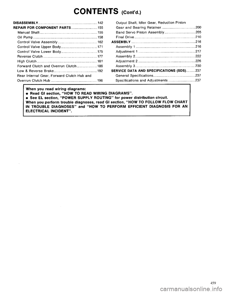 NISSAN PRIMERA 1996  Service Repair Manual 459 