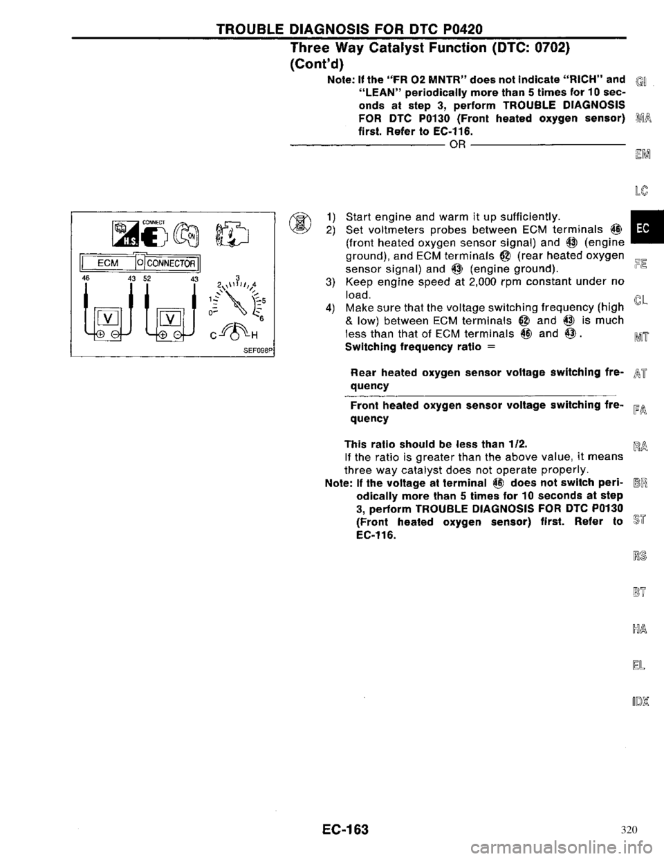 NISSAN PRIMERA 1996  Service Repair Manual 320 