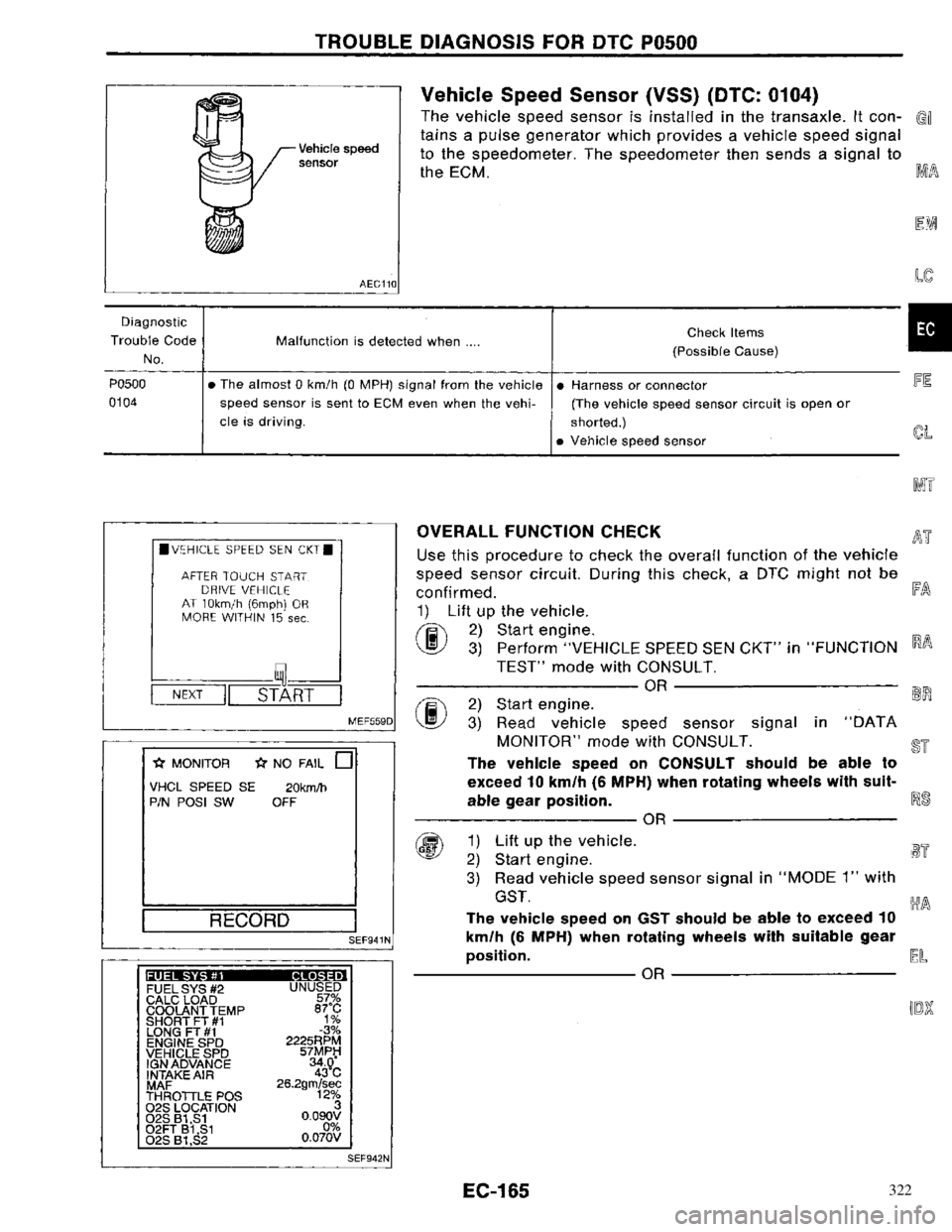NISSAN PRIMERA 1996  Service Repair Manual 322 
