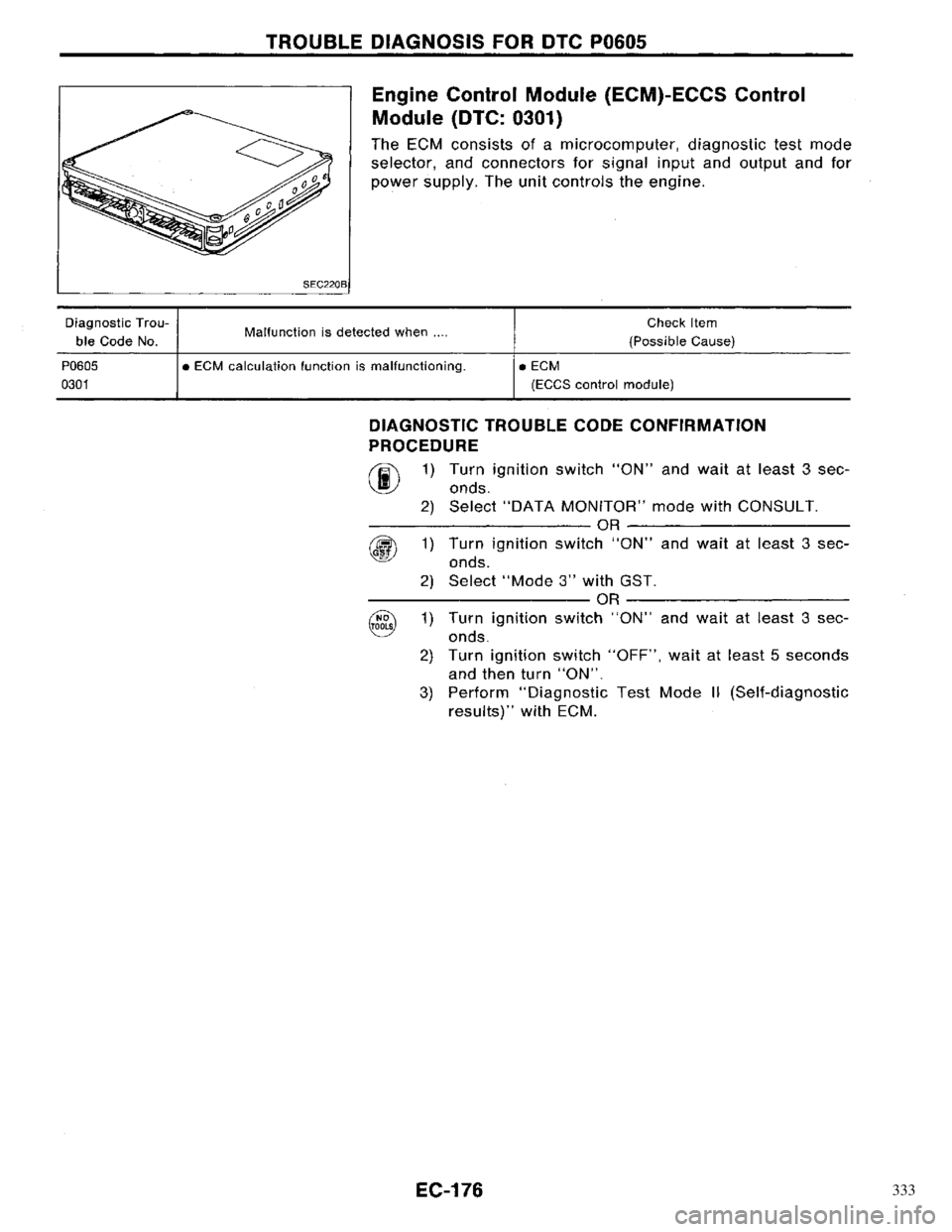 NISSAN PRIMERA 1996  Service Repair Manual 333 