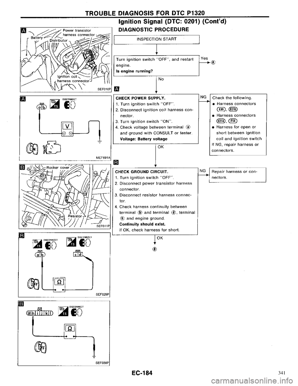 NISSAN PRIMERA 1996  Service Repair Manual 341 