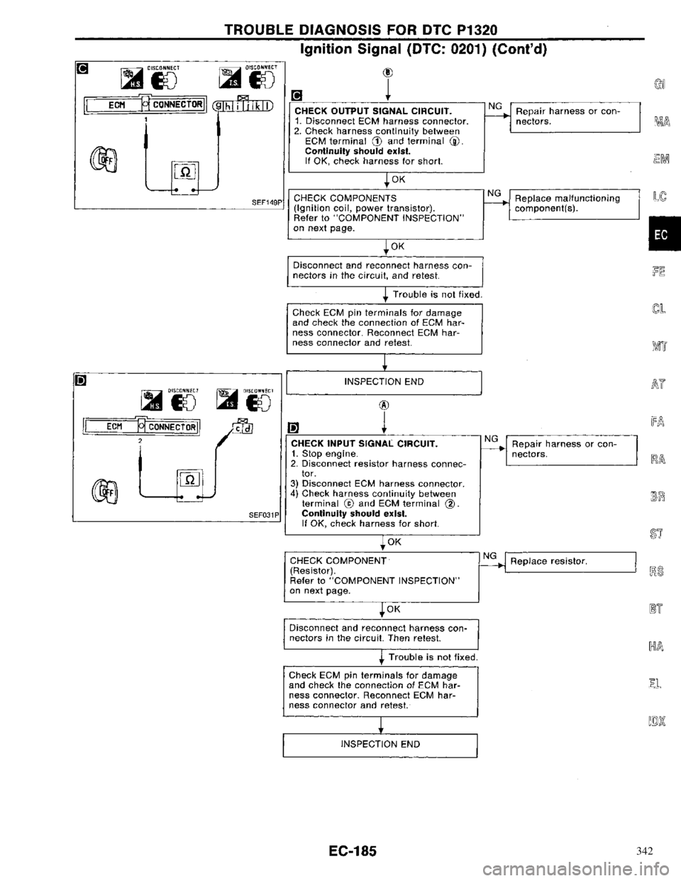 NISSAN PRIMERA 1996  Service Repair Manual 342 